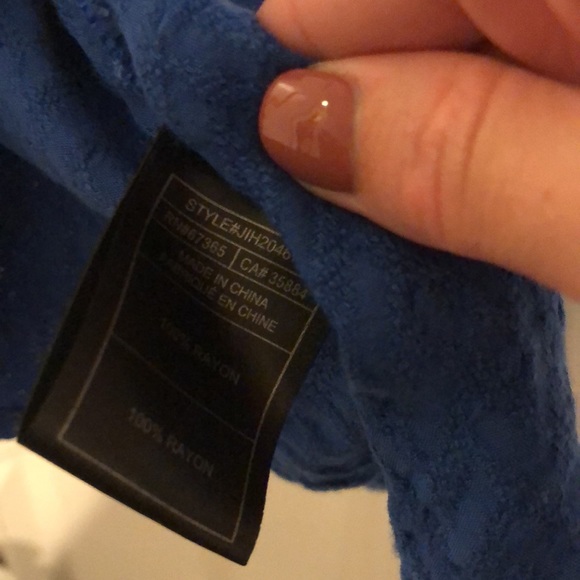 Cute bright blue Jack by BB Dakota EUC tank top - Picture 5 of 5